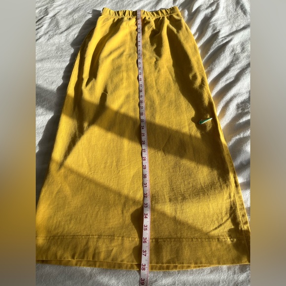 Nike Sportswear Yellow Maxi Skirt Side Slit Sz S Streetwear Colour Block Sporty - Picture 9 of 10